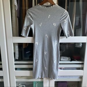 Top shop Light grey bodycon dress
